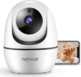 NETVUE Indoor Camera, 1080P FHD 2.4GHz WiFi Pet Camera, Home Camera for Pet/Baby, Dog Camera 2-Way 
