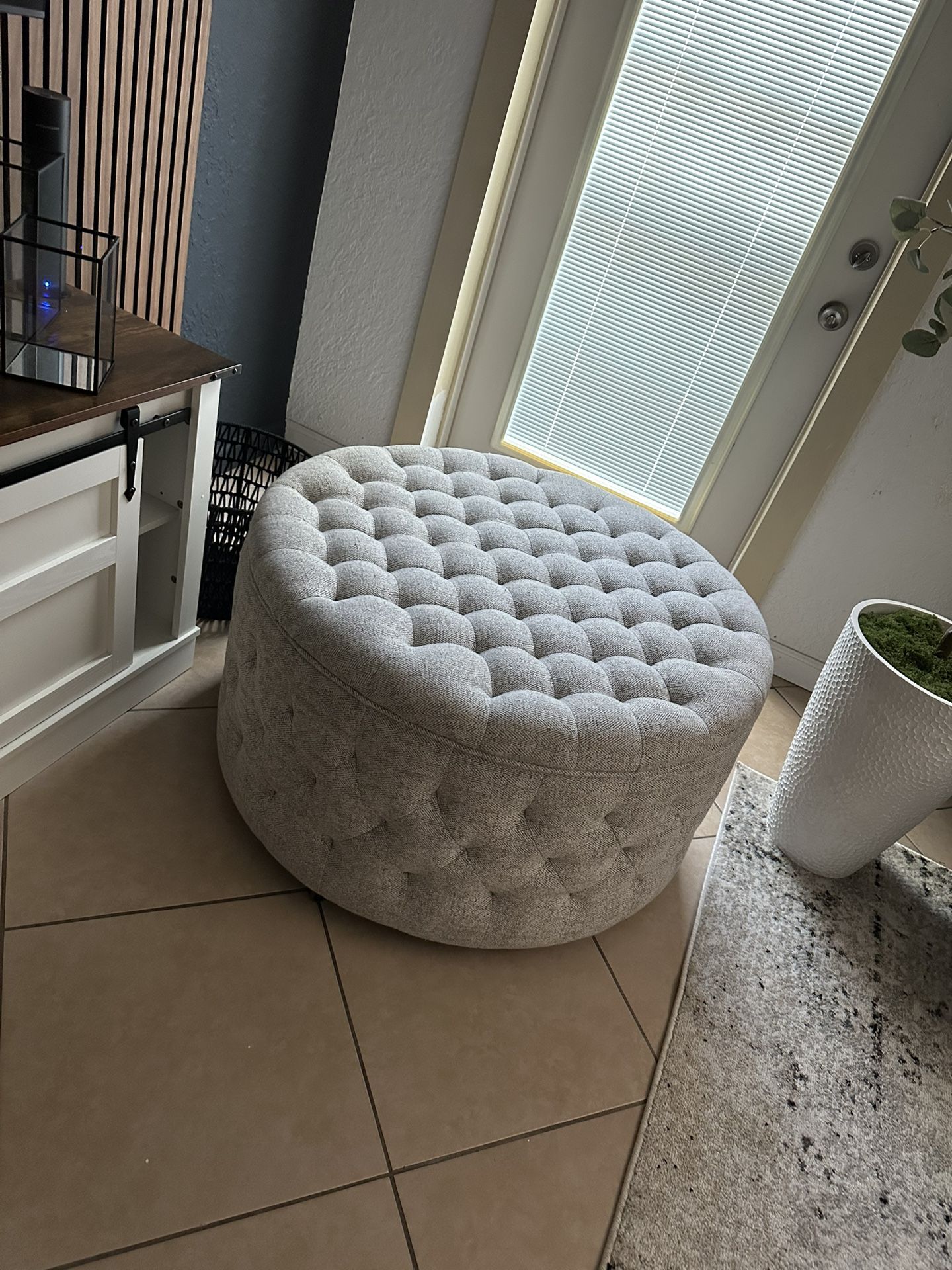 Circular Storage Ottoman