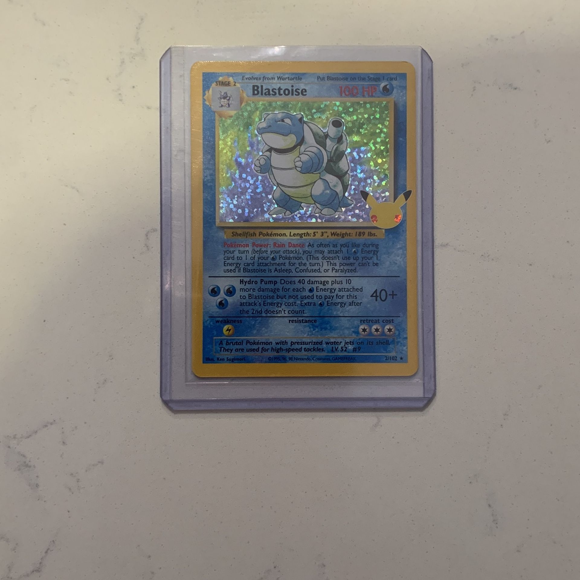 Blastoise 25th Anniversary Pokémon Card Celebration