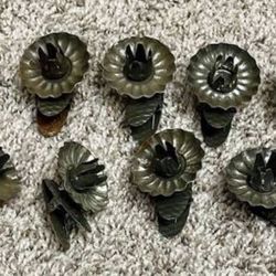Vintage Collectible Set Of 9 Metal Tapper Candle Holder Clips Home Decoration Accent