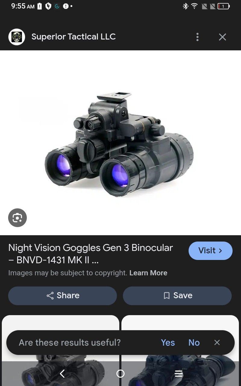 ATN PS31-3W Gen 3 Autogated Binocular Night Vision Device (White ...