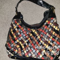 Multi-colored Hobo Purse Bag
