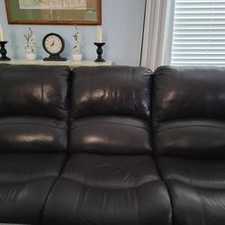 Leather Reclining Sofa