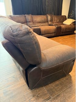 leather L shape sofa