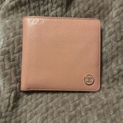 Pink Great Condition Authentic Chanel Bifold 