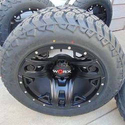 New 20X12 Black Worx Rims LT 305 55 20 AMP X/T Tires 10PLY*8X170 FORD* - $1,900 (Aurora)