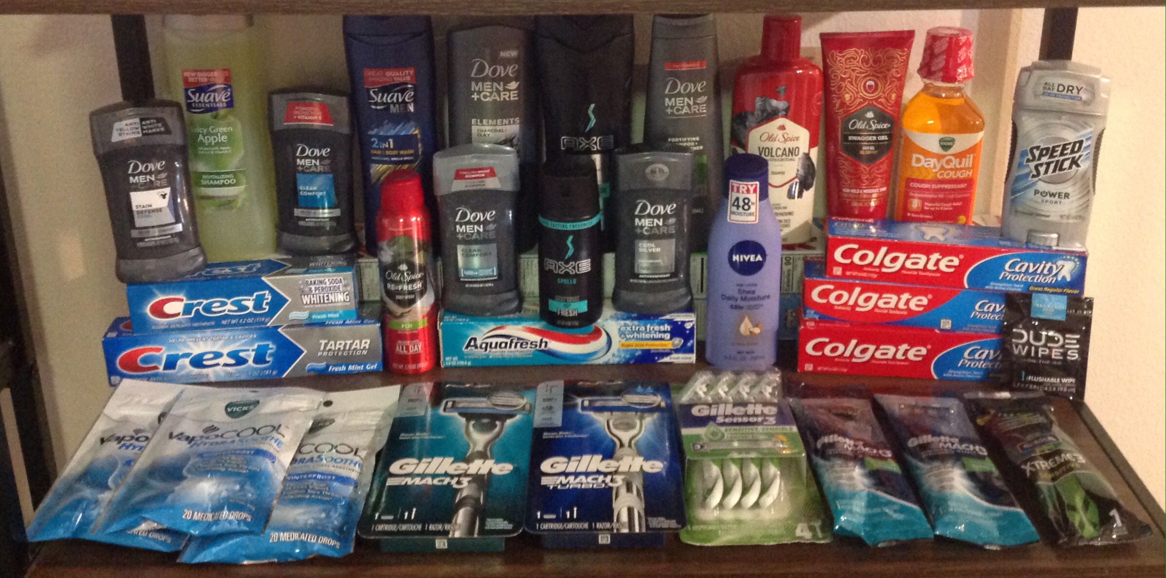 **LOT-Men's Personnel Hygiene Products (Gillette, Dove, Axe, Old Spice, Suave For Men, and More)**