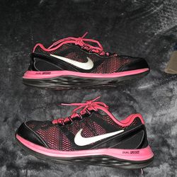 Nike Dual Fusion Run 3 Running Shoes Pink & Black Size 6