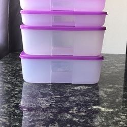 Set of 4 Tupperware FREEZERMATES 6 cups and 2 1/4 cup