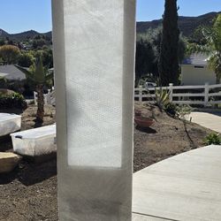 White Glass Sliding Door (Doggy Door) 