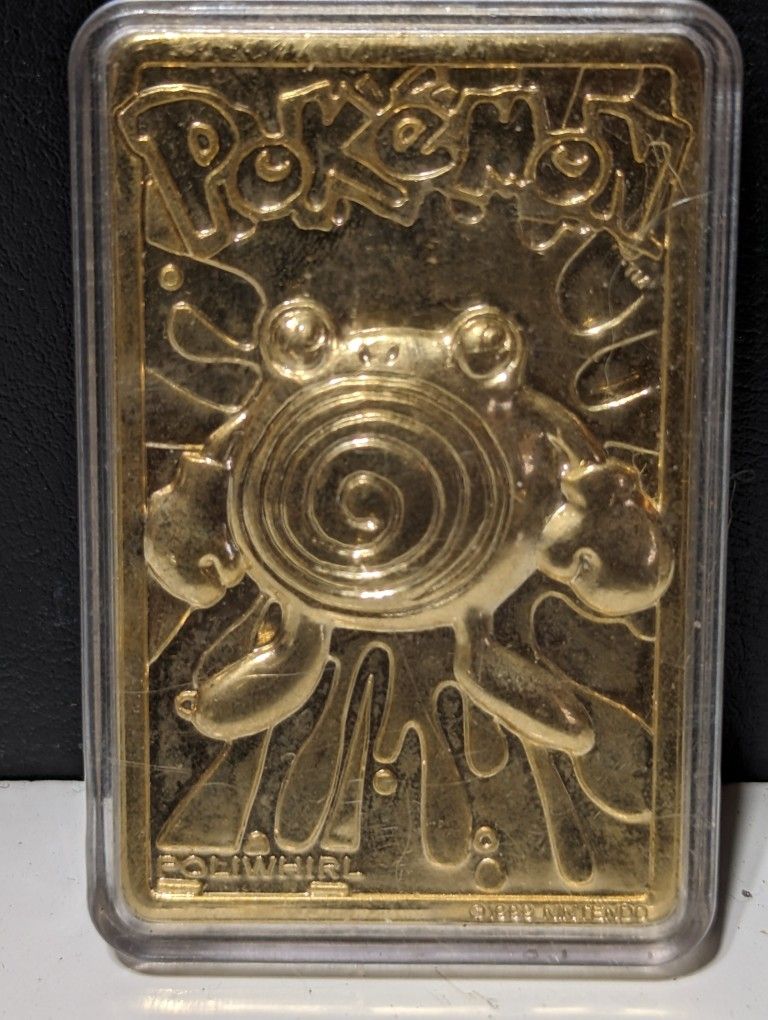 23k gold plated poliwhirl pokemon card Pokemon 23K Gold-Plated Card