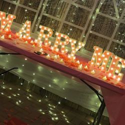 “ Marry Me “ Sign  Proposal  Light Up Letters 