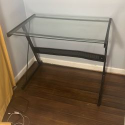 Glass And Metal Desk