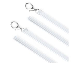 4 Pk. Pull Rods for Blindswith Metal Snap Invisible Clear Curtain Push Wand 3460S