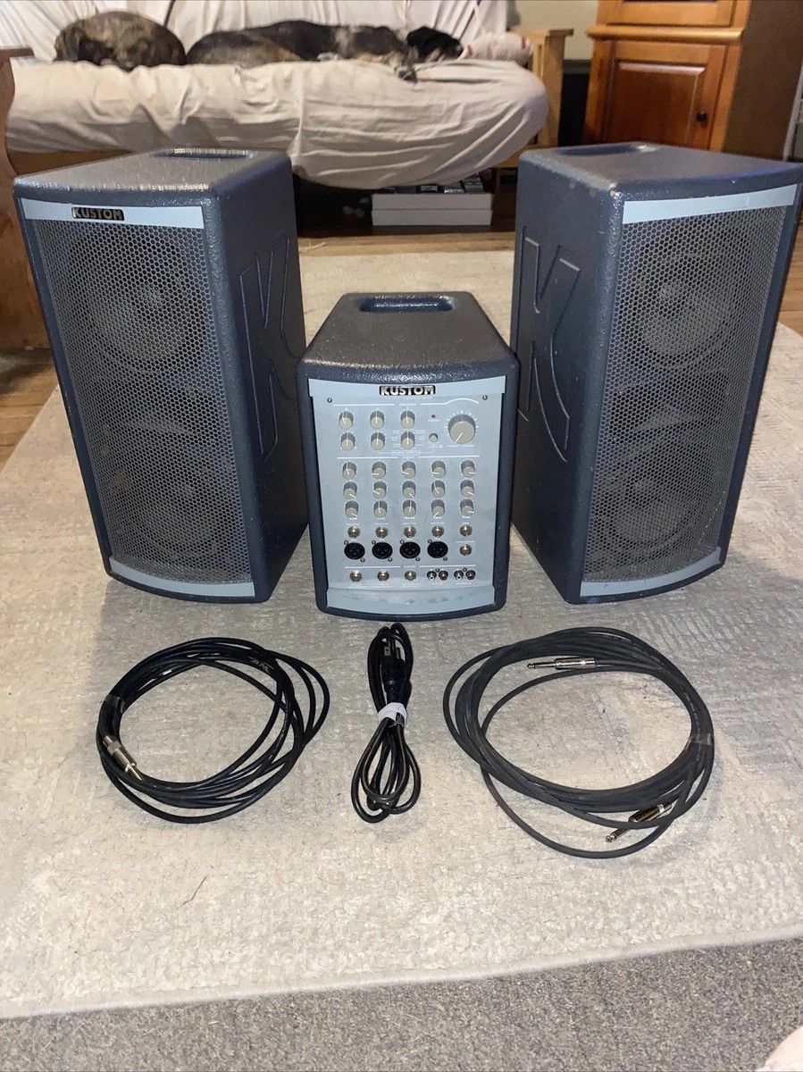 Grey Kustom Speakers Set Of 3