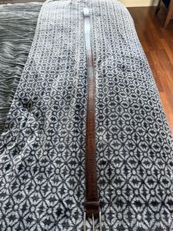 Torino Embossed Italian Kipskin Belt Size 36 Preowned USA Made 44" length $65