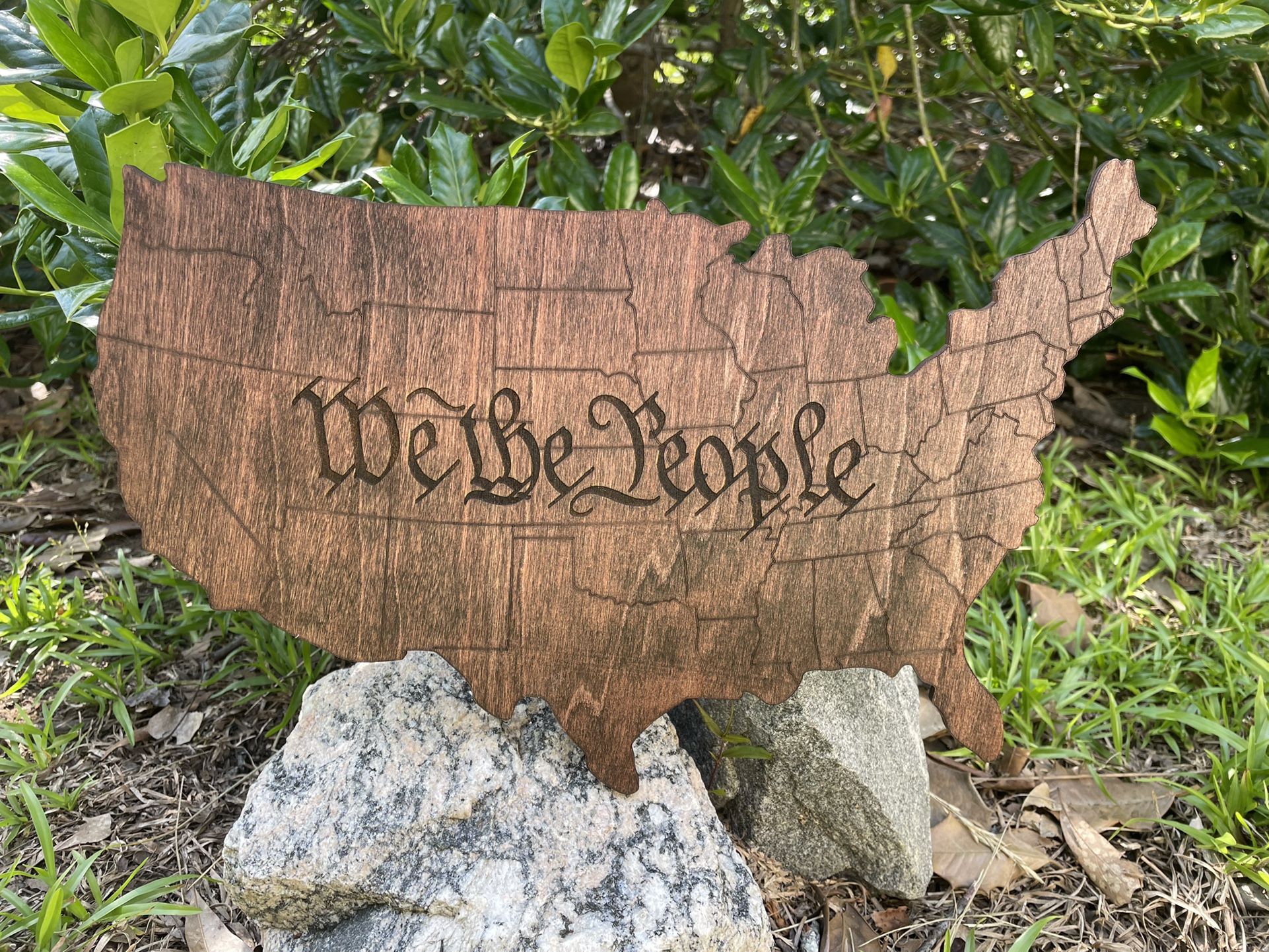 United States of America We The People Engraved Wall Plaque