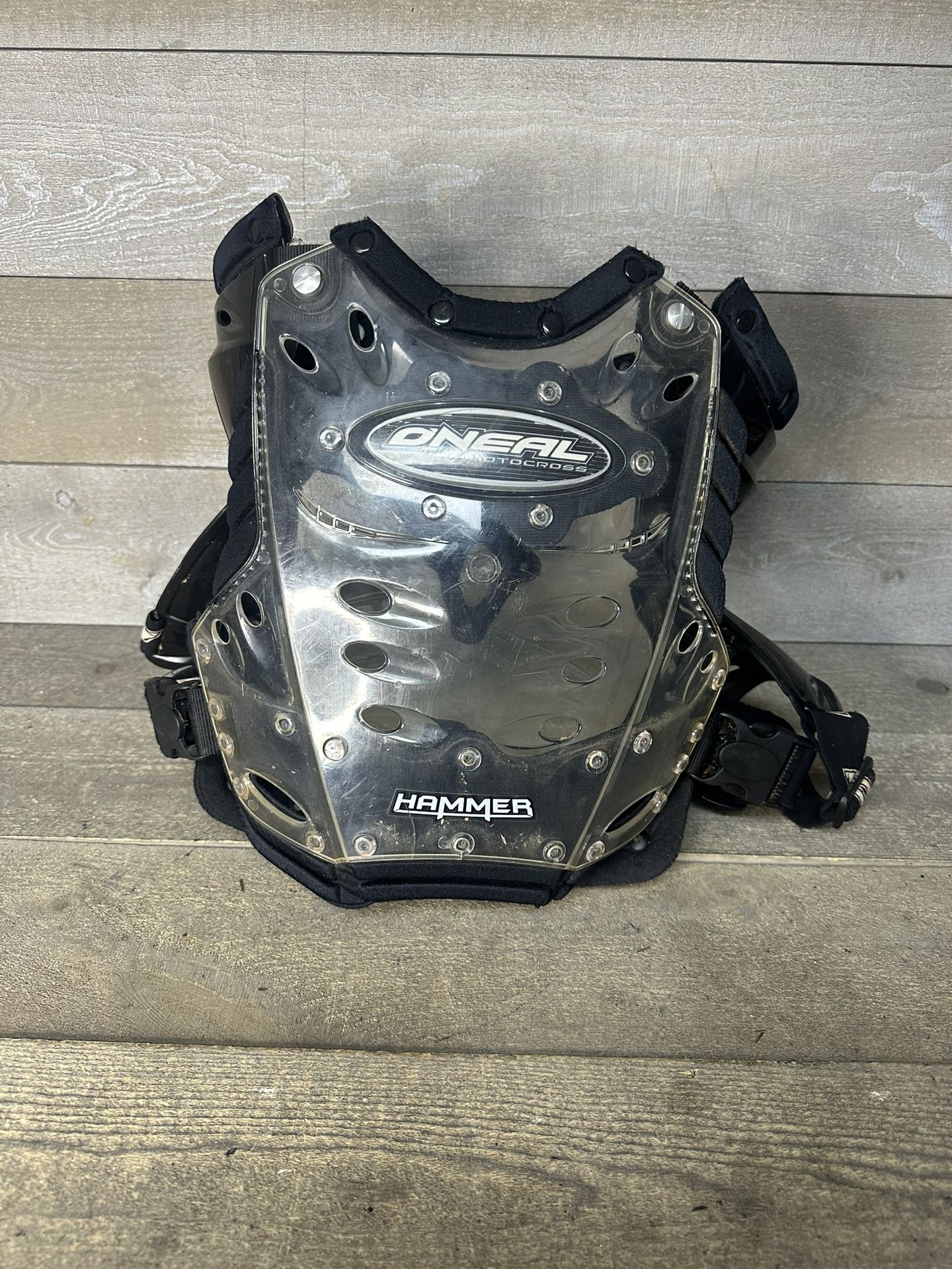 O'Neal Hammer Chest Protector Black Clear Moto MX Off-Road Enduro Adult Large