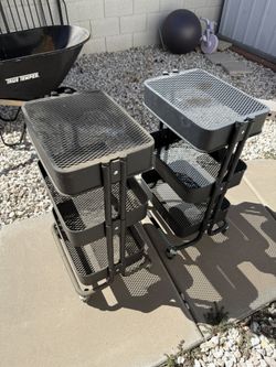 Black Storage Stands (On Wheels)