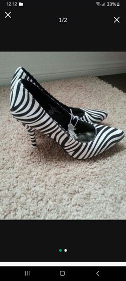 Zebra high heels