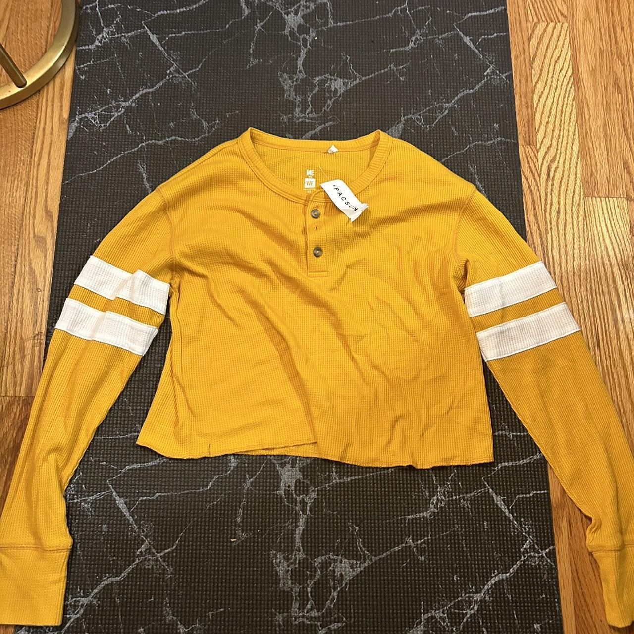 yellow-orange and white long sleeve from pacsun with tag still on!!