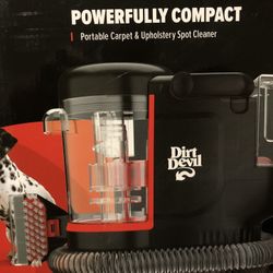 Dirt Devil Portable Corded Spot Carpet Cleaner for Carpet and Upholstery with Powerful Suction, Pet