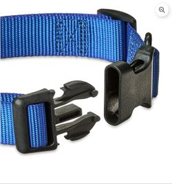 Vibrant Life Solid Polyester Adjustable Dog Collar, Blue, Large