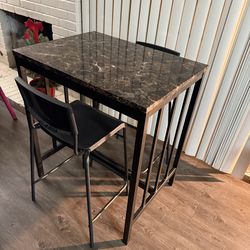 Mesa alta de 2 sillas