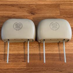 OEM 1999~2000 Cadillac Escalade Tan Leather Left Right Seat Headrest Pair Set