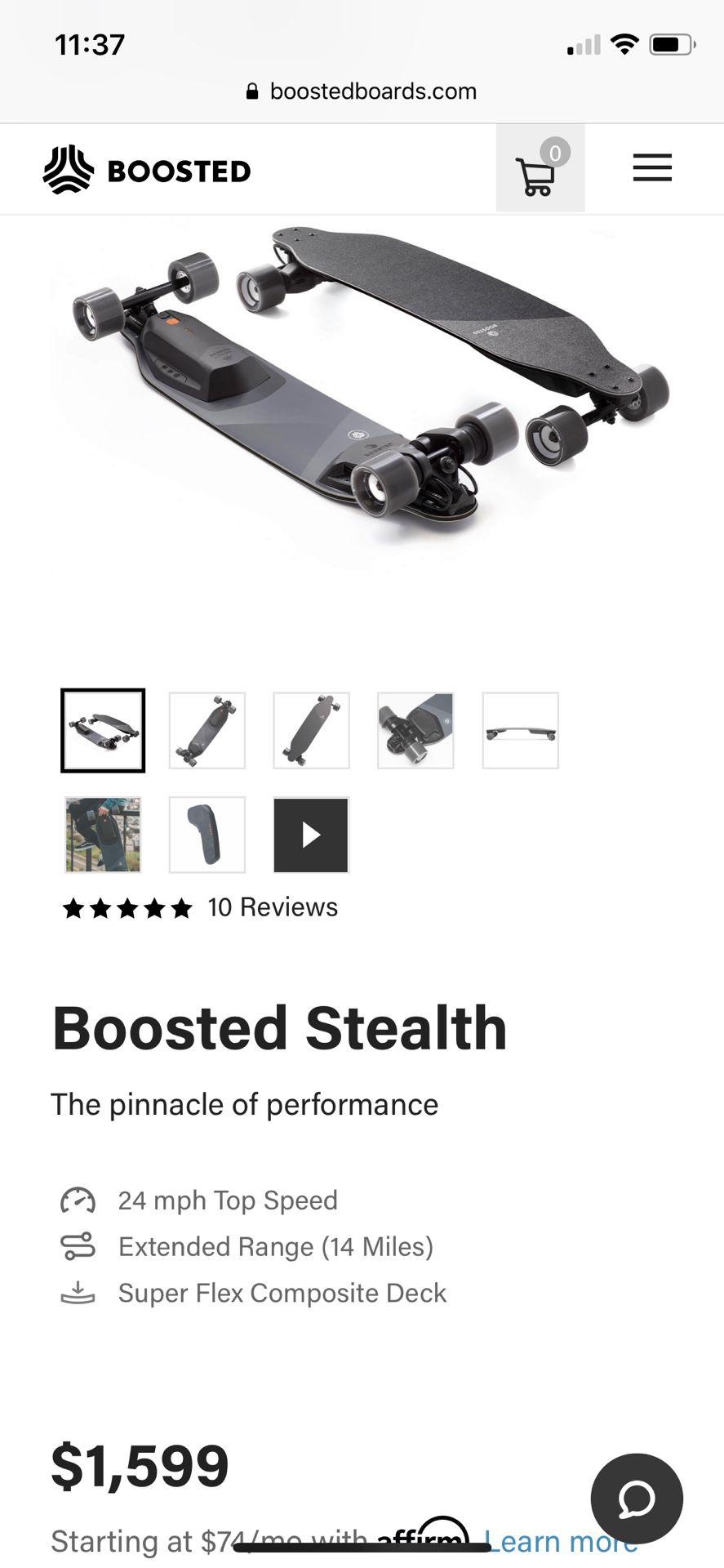 Boosted Stealth Longboard