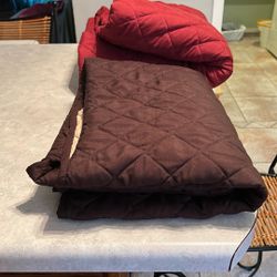 Washable Red Sofa And Brown Chair Covers
