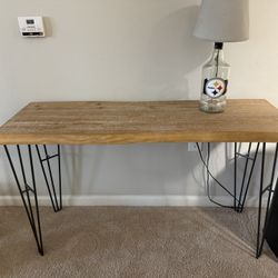 Wooden Runner Table And Matching Side Table 