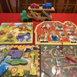 Melissa Dough Puzzles Number Counting Truck And Cars 