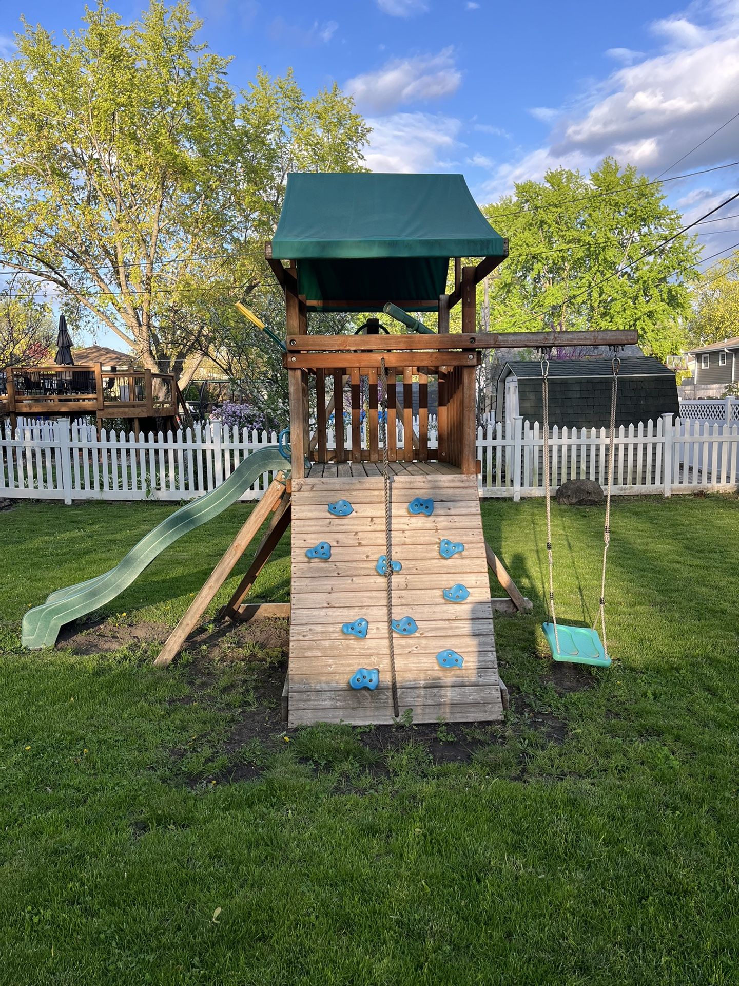 Backyard Swing Set With Slide