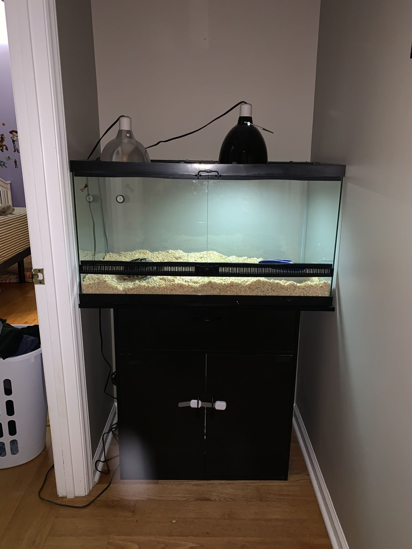 Tortoise tank stand and full setup Terrarium 