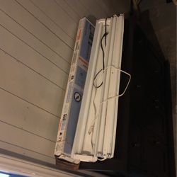 Flourescent Light Fixture With Spare Bulbs