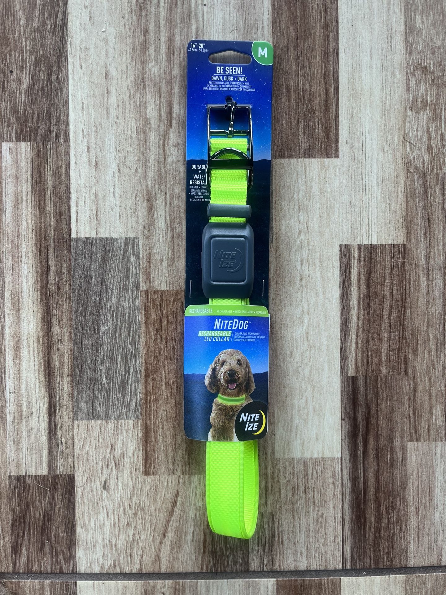 Dog Collar  Medium Size  Rechargeable LED Lights
