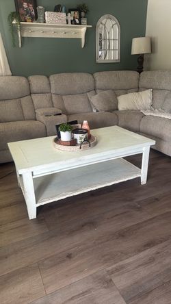 Wood coffee table