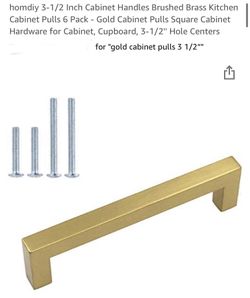 9 Pack Gold Cabinet Pulls Kitchen Cabinet Handles Gold Drawer Handles - LSJ12GD76 Dresser Drawer Handles for Cabinets Hardware Brushed Brass Pulls 3"