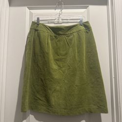 Talbots A-Line Skirt in Olive Green