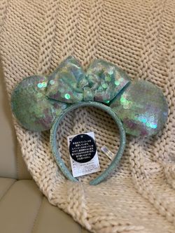 Disney Sea Tokyo  Mint Sequin Minnie Ear Headband – NWT