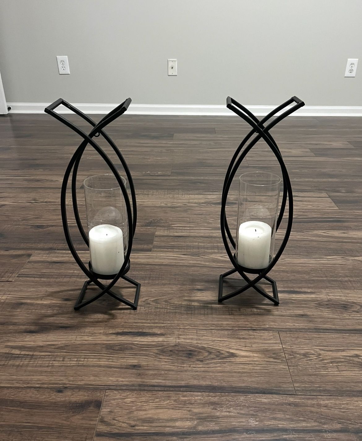 18.5 Inch Black Candle Holders