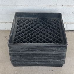 Square Plastic Crates Crate Carrying Carry On Tray For Small Flowers Vegetable Pots Planter Gardening Organization Organizer 