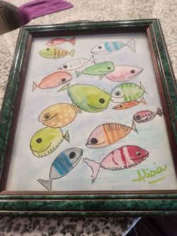 Fish watercolor original
