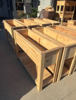 48” L × 16” W × 32” H Handmade Cedar Raised Garden Planter