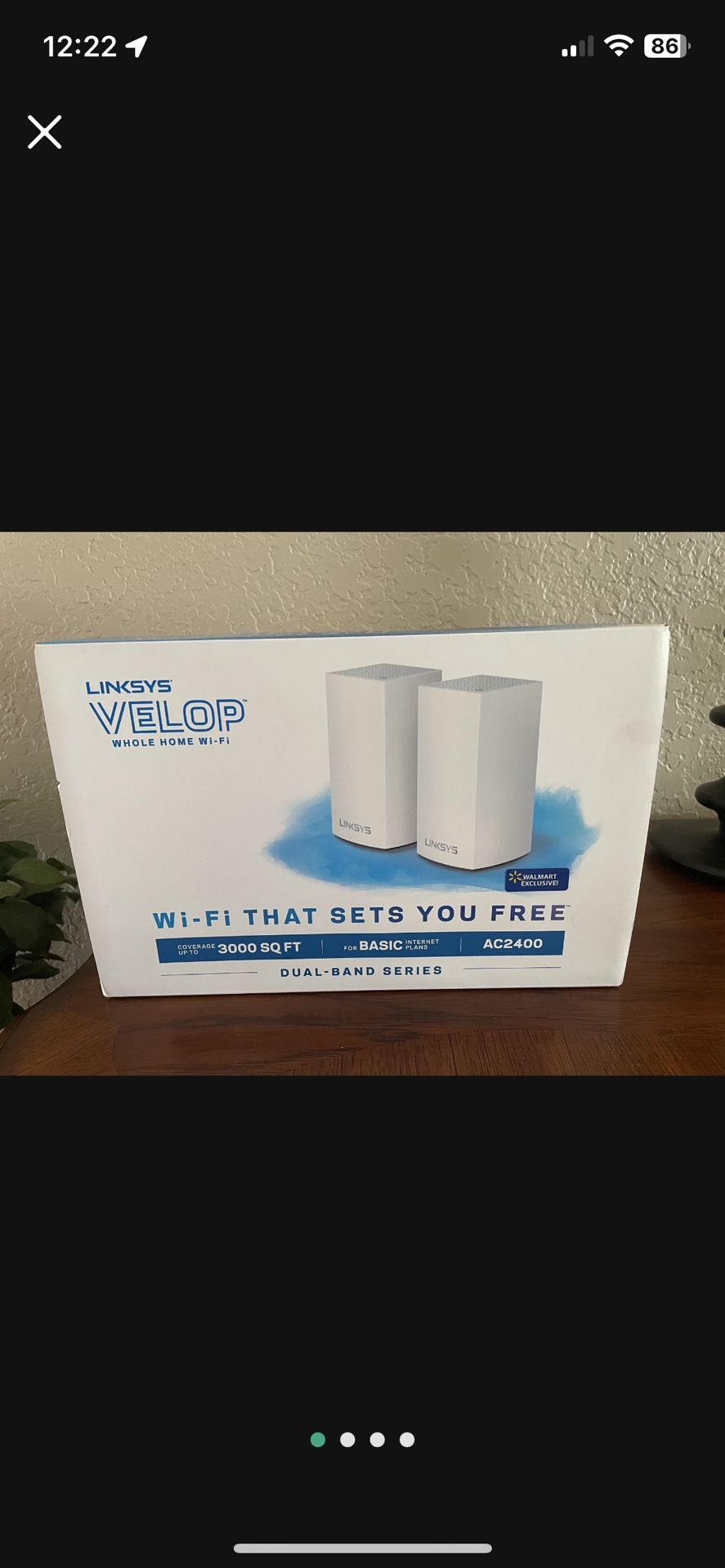 Two (2) Linksys Velop Dual Mesh Home WiFi Router