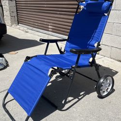 Beach Cart Chairs with Wheels, and Integrated Wagon Pull Cart