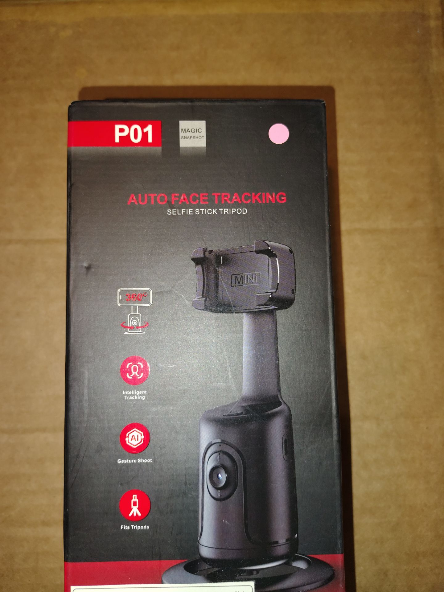 Magic Snapshot P01 Auto Face-Tracking 360° Rotating Selfie Stick Tripod Gimbal