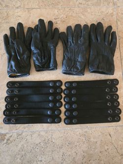 Leather Kevlar Gloves and Belt Keepers