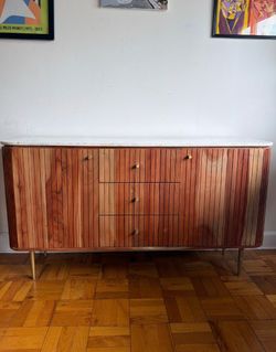 Crate and Barrel Credenza - Solid wood and Marble top